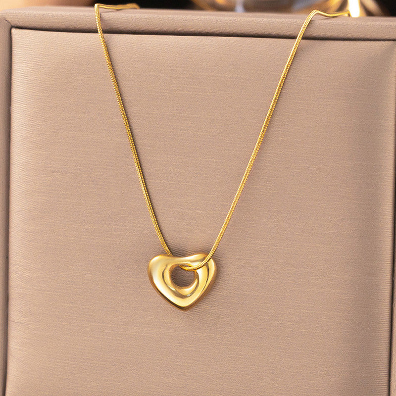 Gold Plated Anti Tarnish Stainless Steel Heart Themed Pendant
